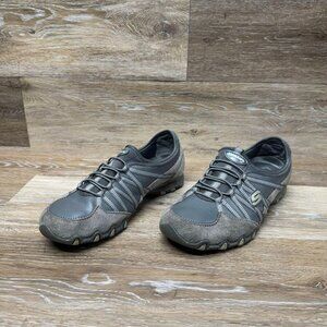 Skechers Bikers Gray Bungee Lace Sneakers Women's Size 8